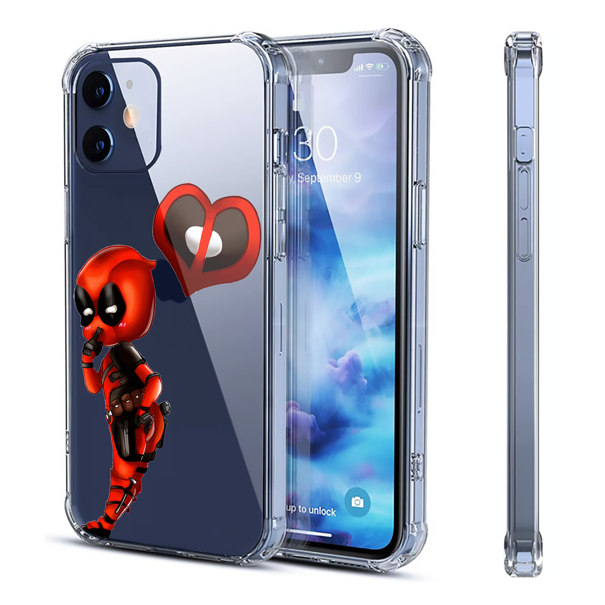 （画像用） Deadpool デッドプール 【iPhone 12シリーズ対応】透明スマホケース（クリアソフトケース）